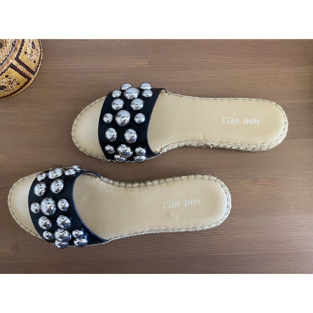 NWOT Nine West Espadrille Slide Sandals - Picture 2 of 7